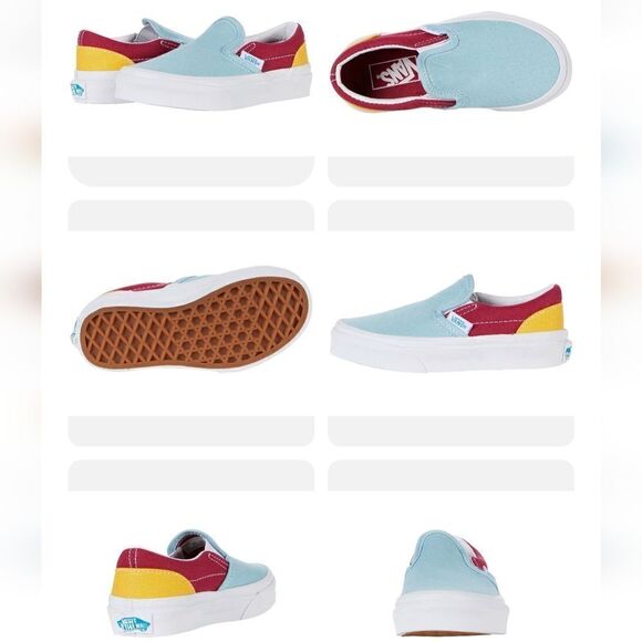 Vans Classic Slip On Retro Rainbow Multi / True White Sneaker Shoes Size 13 - Picture 10 of 10